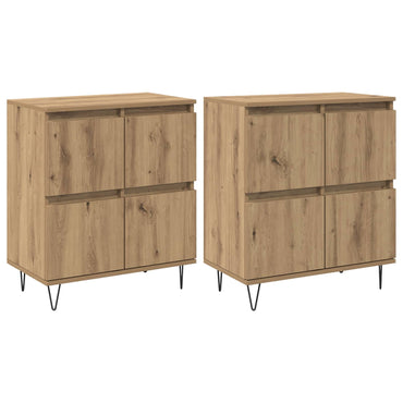 vidaXL Sideboards 2 pcs Artisan-Eiche 120 x 35 x 70 cm Holzwerkstoff