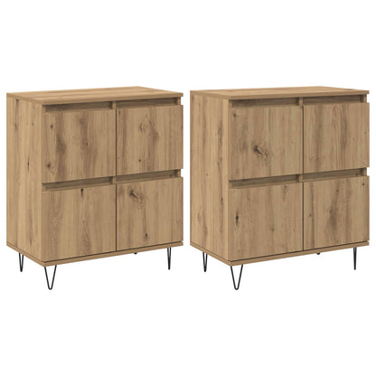 vidaXL Sideboards 2 pcs Artisan-Eiche 120 x 35 x 70 cm Holzwerkstoff