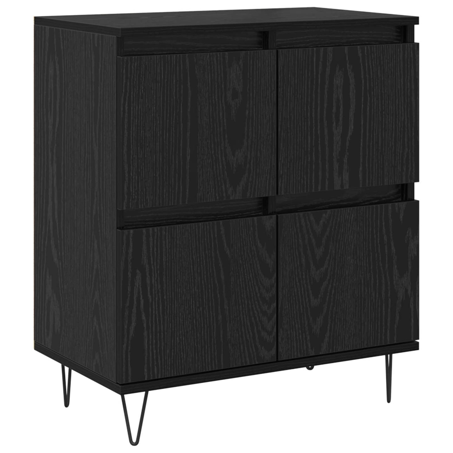vidaXL Sideboards 2 pcs Schwarz Eichen-Optik 120 x 35 x 70 cm