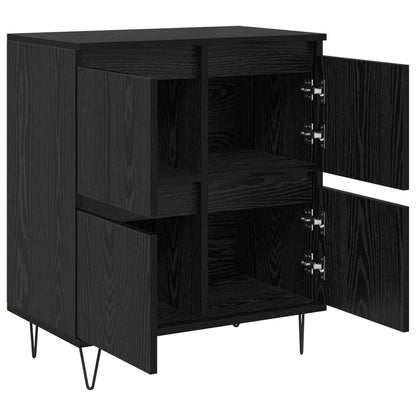 vidaXL Sideboards 2 pcs Schwarz Eichen-Optik 120 x 35 x 70 cm