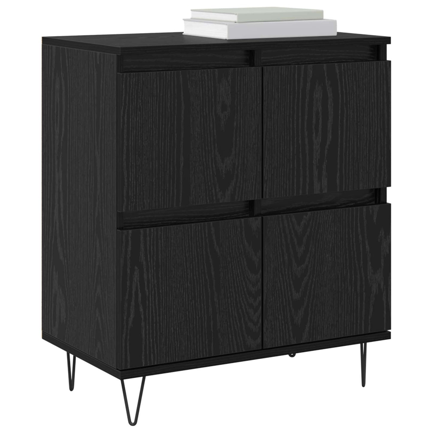 vidaXL Sideboards 2 pcs Schwarz Eichen-Optik 120 x 35 x 70 cm