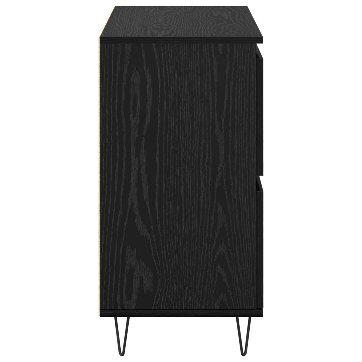 vidaXL Sideboards 2 pcs Schwarz Eichen-Optik 120 x 35 x 70 cm