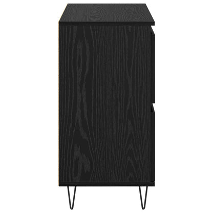 vidaXL Sideboards 2 pcs Schwarz Eichen-Optik 120 x 35 x 70 cm