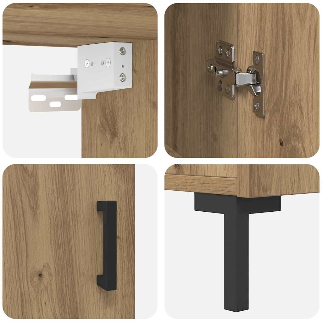 Highboard Artisan-Eiche 69,5 x 34 x 180 cm Holzwerkstoff