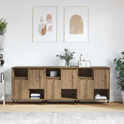 Sideboards 3 pcs Artisan-Eiche 180 x 35 x 70 cm Holzwerkstoff