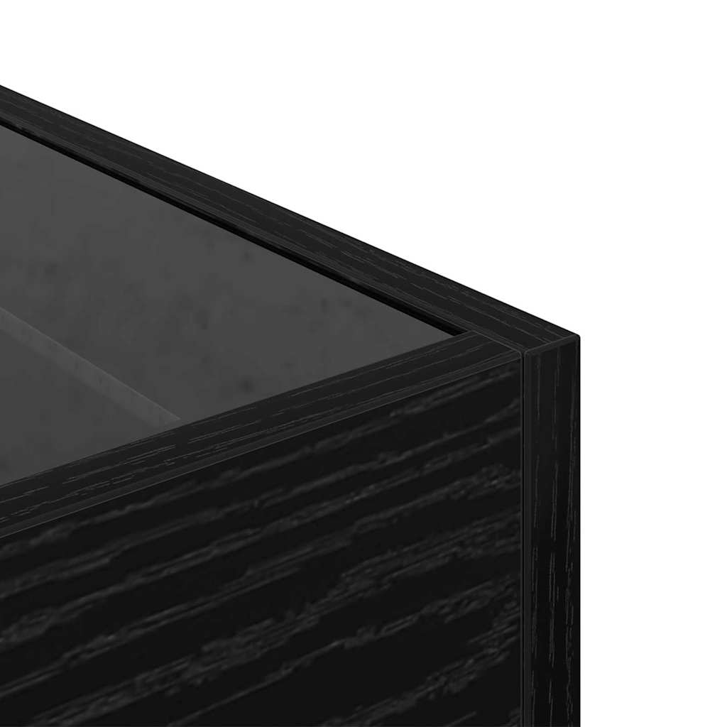 vidaXL Couchtisch Schwarz Eichen-Optik 40 x 40 x 30 cm Holzwerkstoff