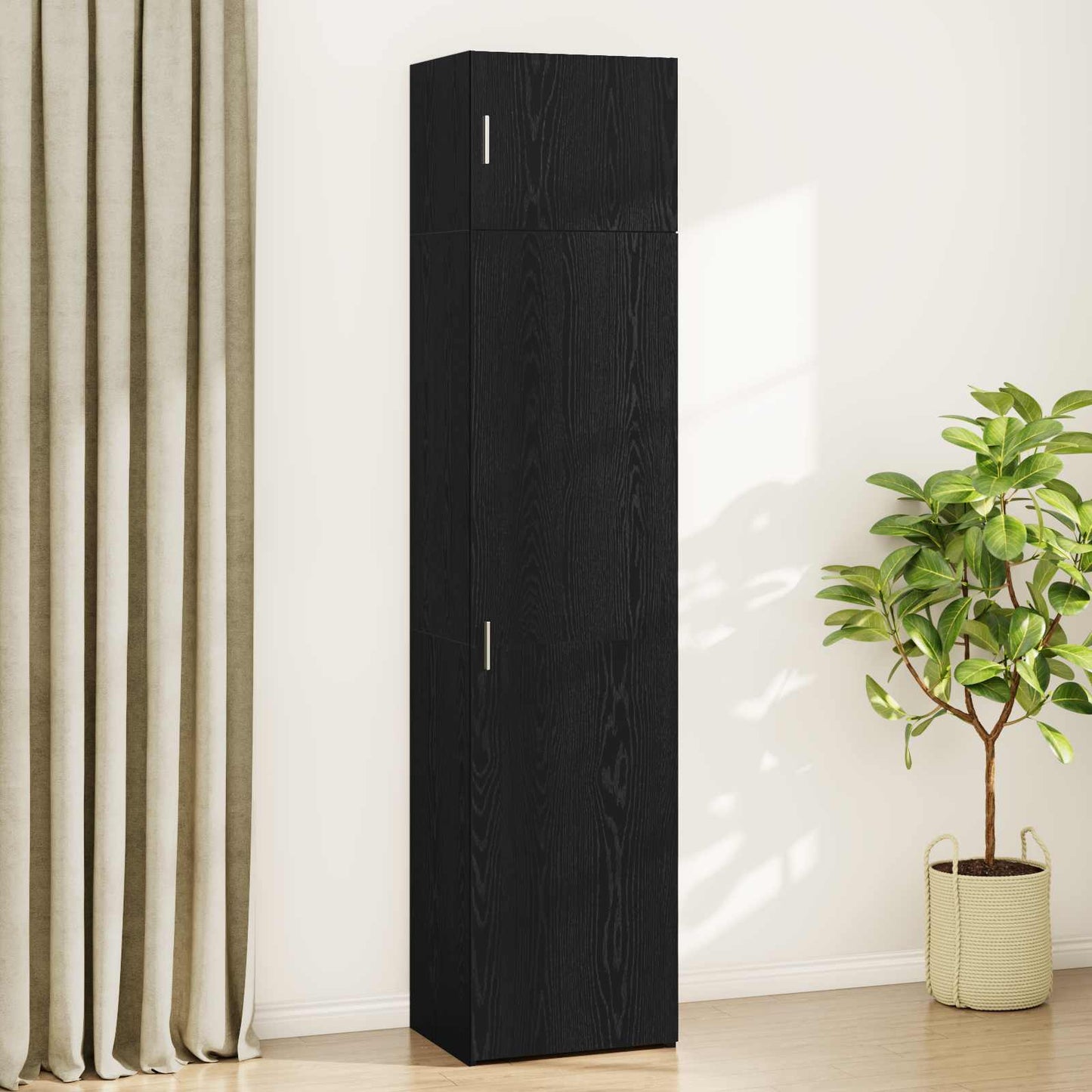 vidaXL Sideboard 3 pcs Schwarz Eichen-Optik