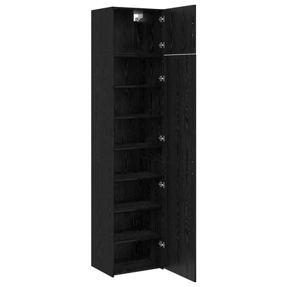 vidaXL Sideboard 3 pcs Schwarz Eichen-Optik