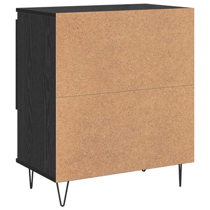 vidaXL Sideboard 3 pcs Schwarz Eichen-Optik 60 x 35 x 70 cm