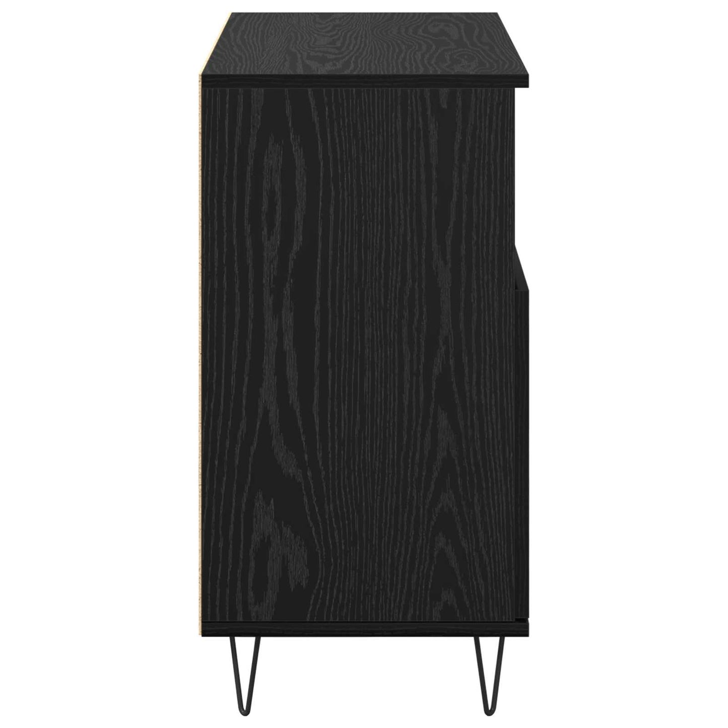 vidaXL Sideboard 3 pcs Schwarz Eichen-Optik 60 x 35 x 70 cm