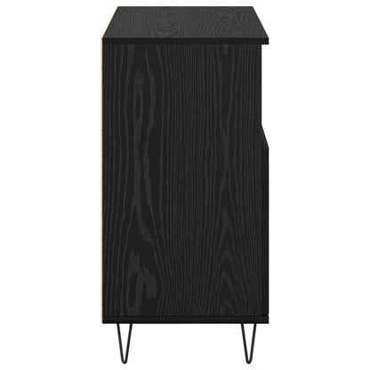 vidaXL Sideboard 3 pcs Schwarz Eichen-Optik 60 x 35 x 70 cm
