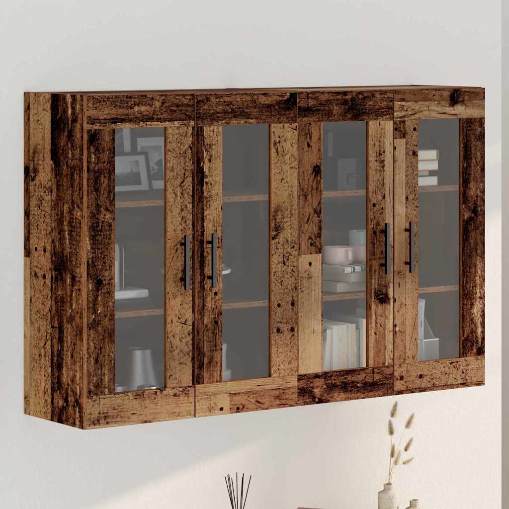 Wandmontierte Schränke 2 pcs Altholz 69,5 x 34 x 90 cm