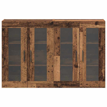 Wandmontierte Schränke 2 pcs Altholz 69,5 x 34 x 90 cm