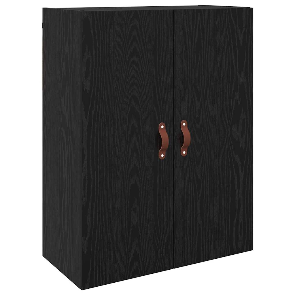 Wandschrank 2 pcs Schwarz Eichen-Optik 69,5 x 34 x 90 cm