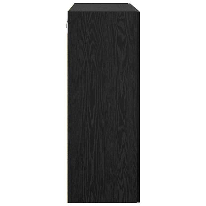 Wandschrank 2 pcs Schwarz Eichen-Optik 69,5 x 34 x 90 cm