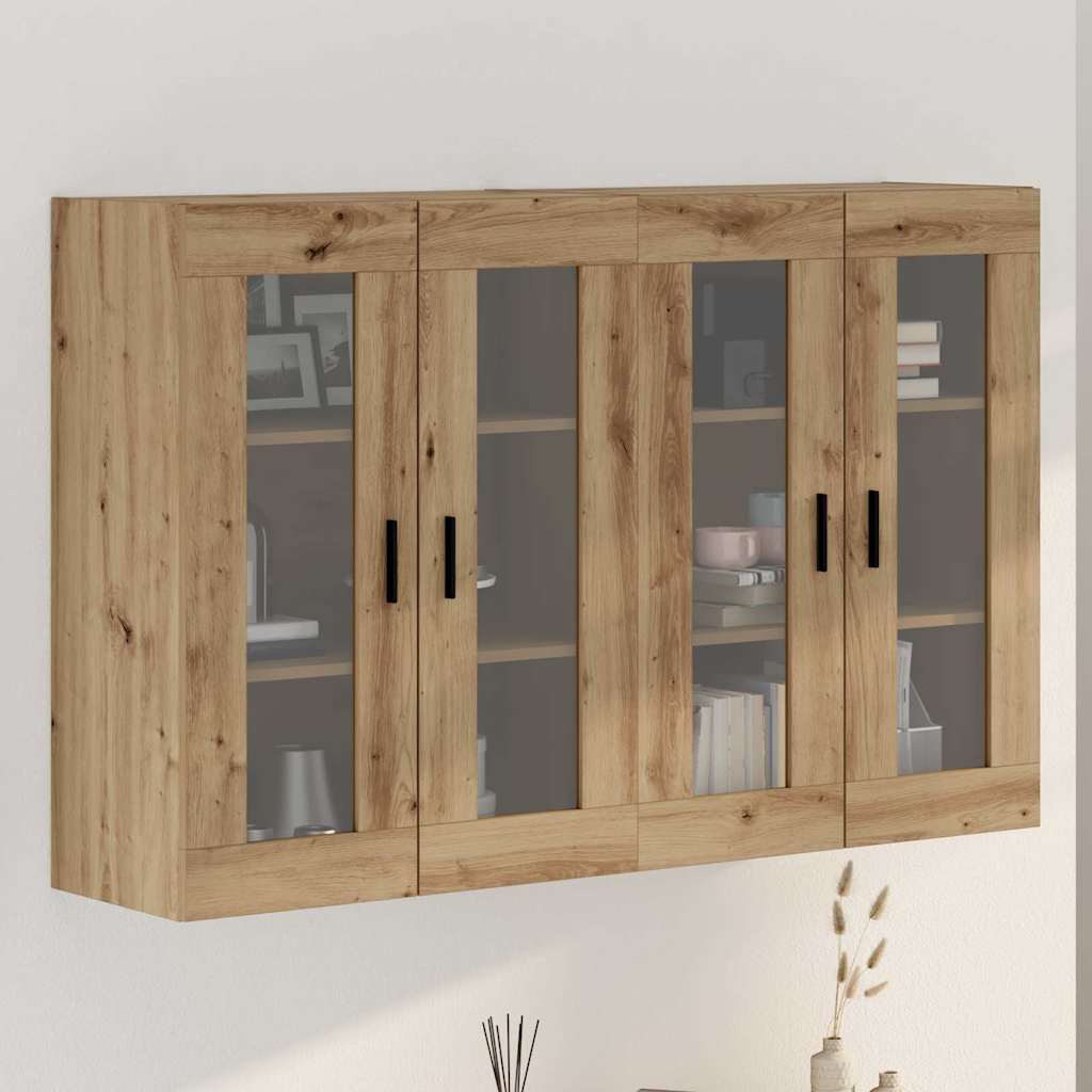 vidaXL Armoires murales 2 pcs Chêne artisan 69,5 x 34 x 90 cm