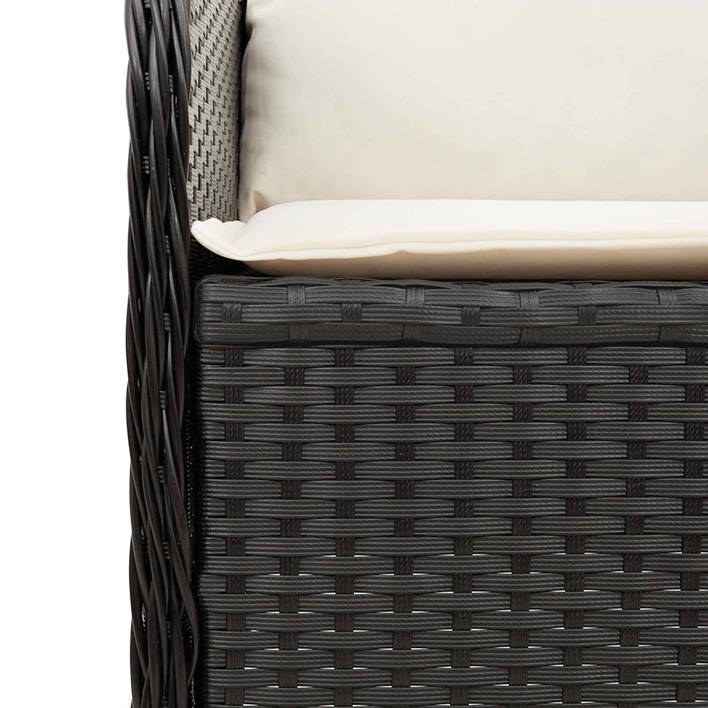 vidaXL Banc de jardin noir en résine tressée