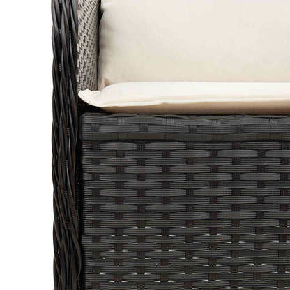 vidaXL Banc de jardin noir en résine tressée
