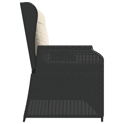vidaXL Banc de jardin noir en résine tressée