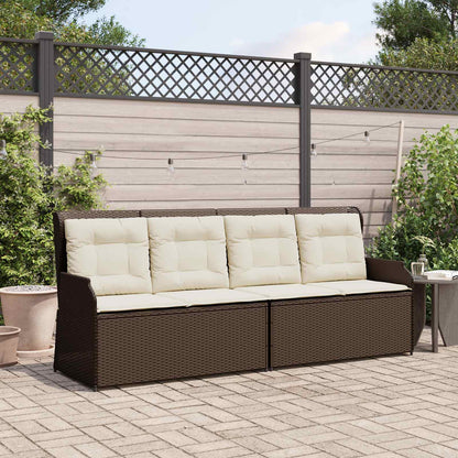 vidaXL Banc de jardin marron en polyrotin