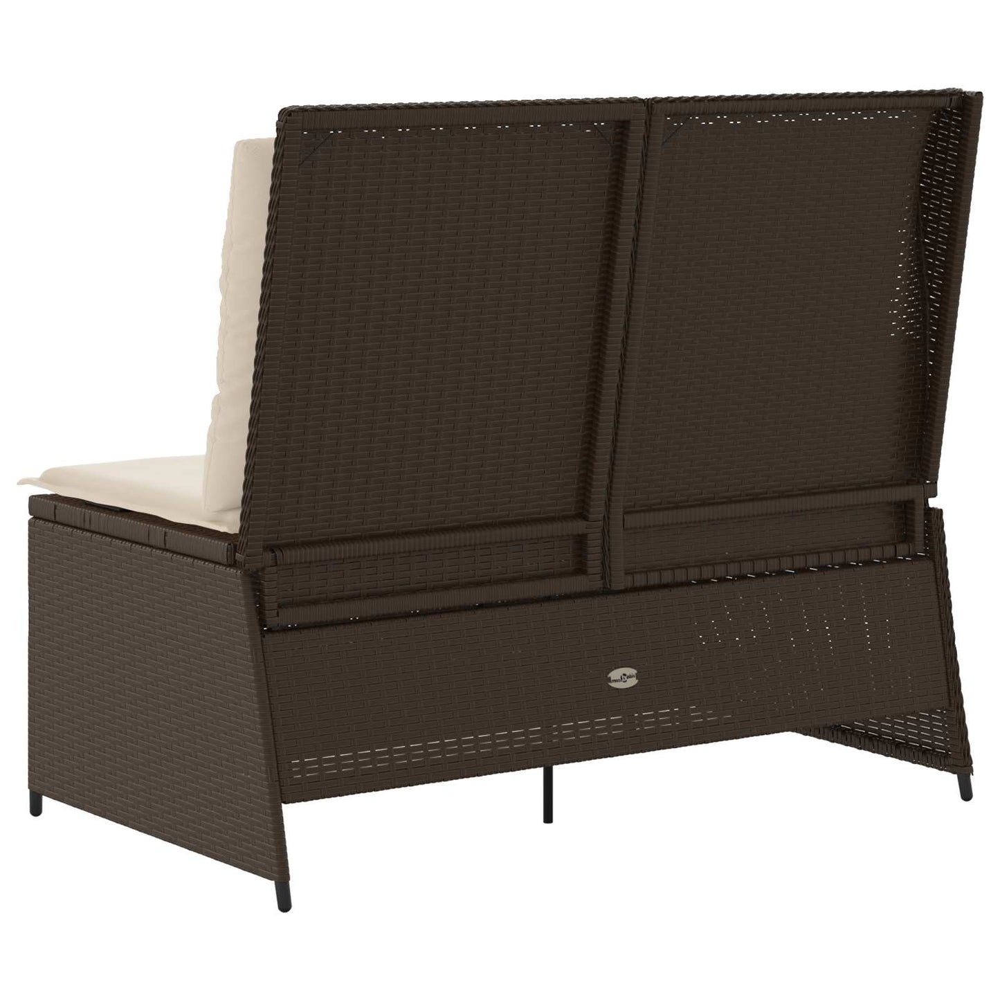 vidaXL Banc de jardin marron en polyrotin