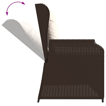 vidaXL Banc de jardin marron en polyrotin