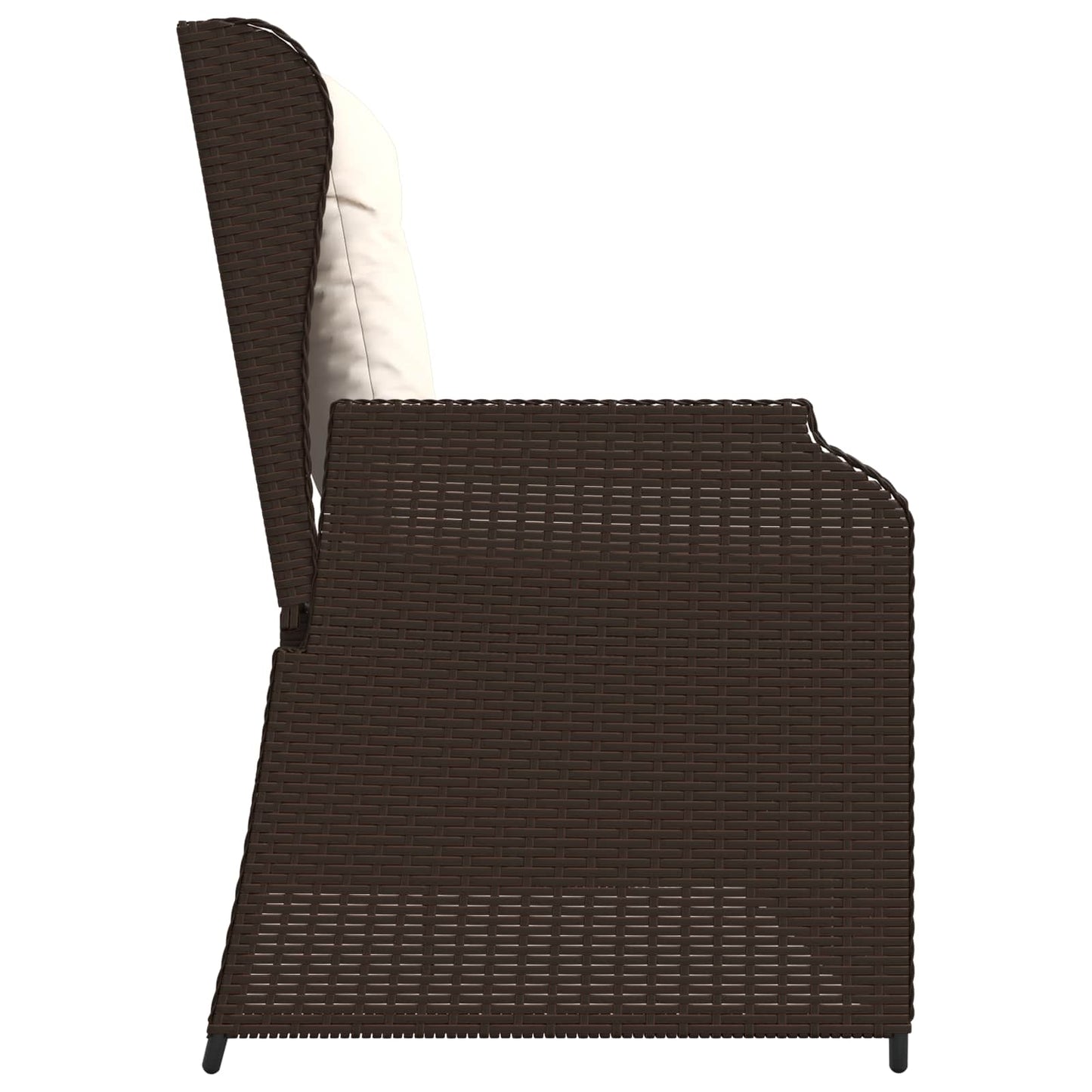 vidaXL Banc de jardin marron en polyrotin