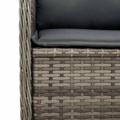 vidaXL Banc de jardin gris en résine tressée
