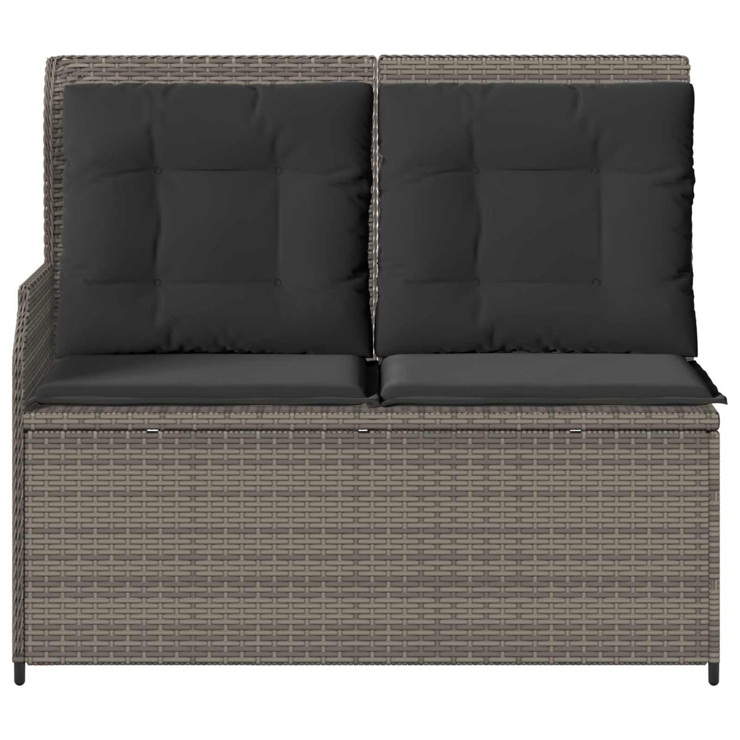 vidaXL Banc de jardin gris en résine tressée