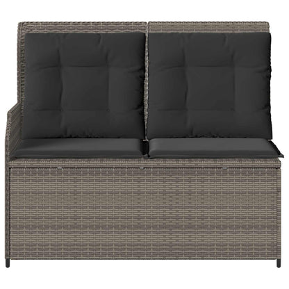 vidaXL Banc de jardin gris en résine tressée