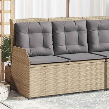 vidaXL Banc de jardin beige en résine tressée
