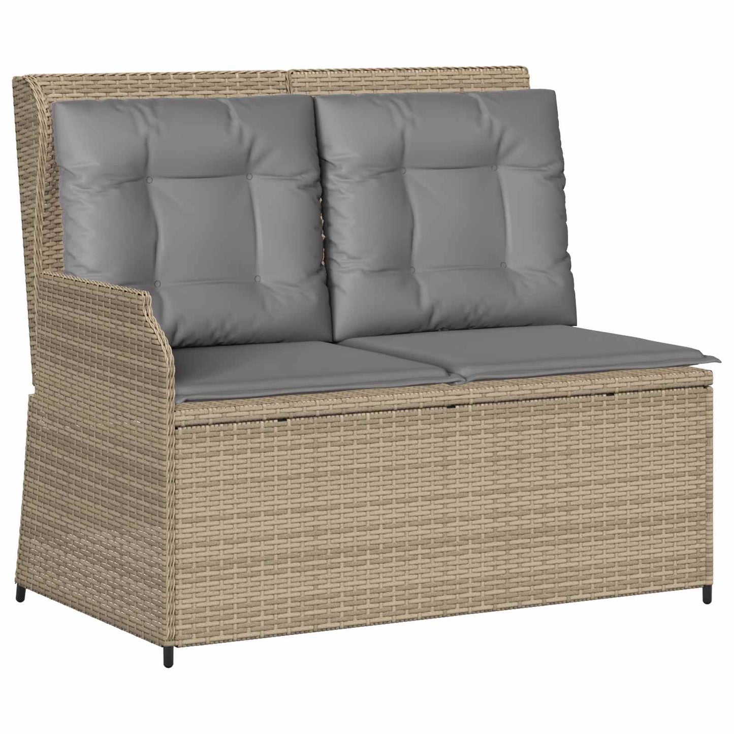 vidaXL Banc de jardin beige en résine tressée