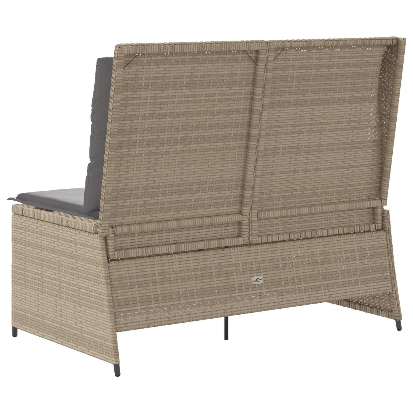 vidaXL Banc de jardin beige en résine tressée
