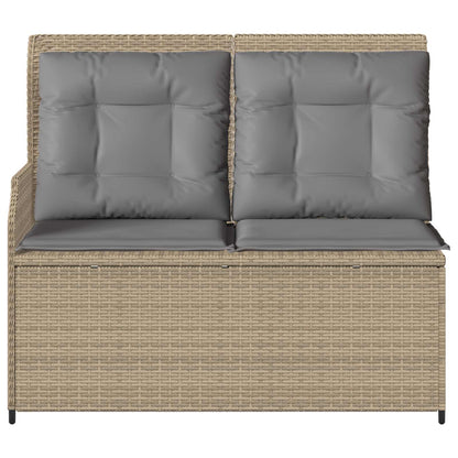 vidaXL Banc de jardin beige en résine tressée