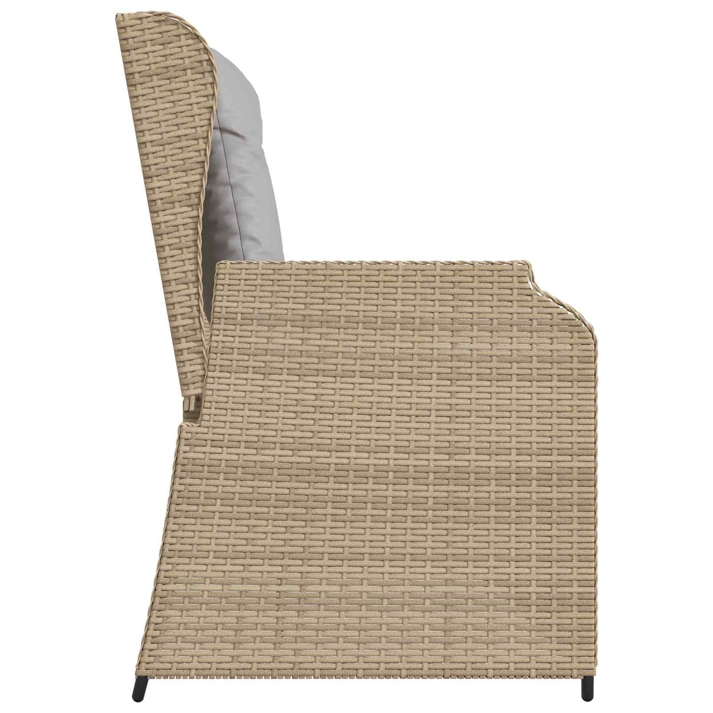 vidaXL Banc de jardin beige en résine tressée