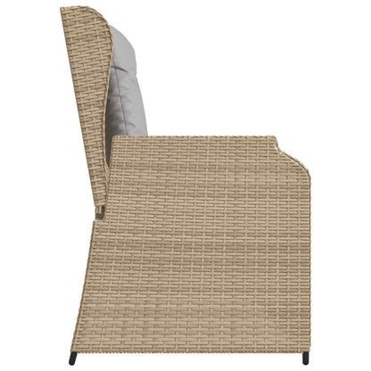 vidaXL Banc de jardin beige en résine tressée