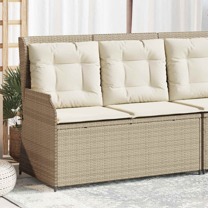 vidaXL Banc de jardin beige en résine tressée