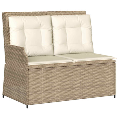 vidaXL Banc de jardin beige en résine tressée
