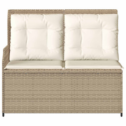 vidaXL Banc de jardin beige en résine tressée