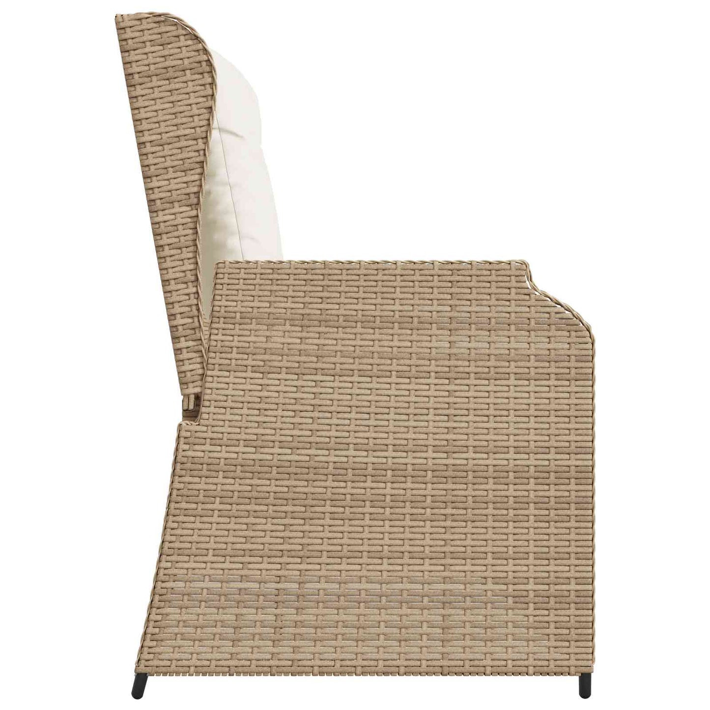 vidaXL Banc de jardin beige en résine tressée