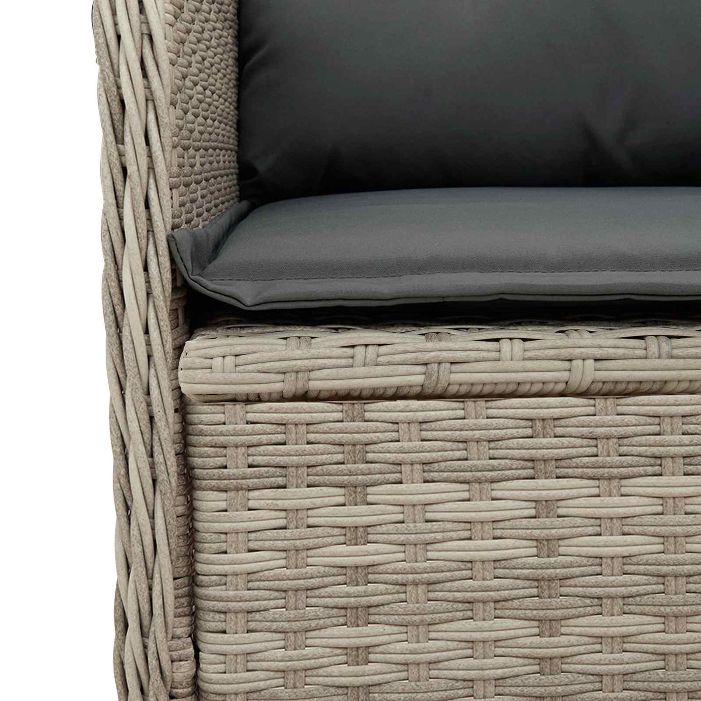 vidaXL Banc de jardin gris clair en résine tressée
