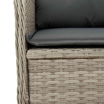 vidaXL Banc de jardin gris clair en résine tressée