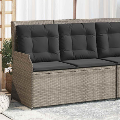 vidaXL Banc de jardin gris clair en résine tressée