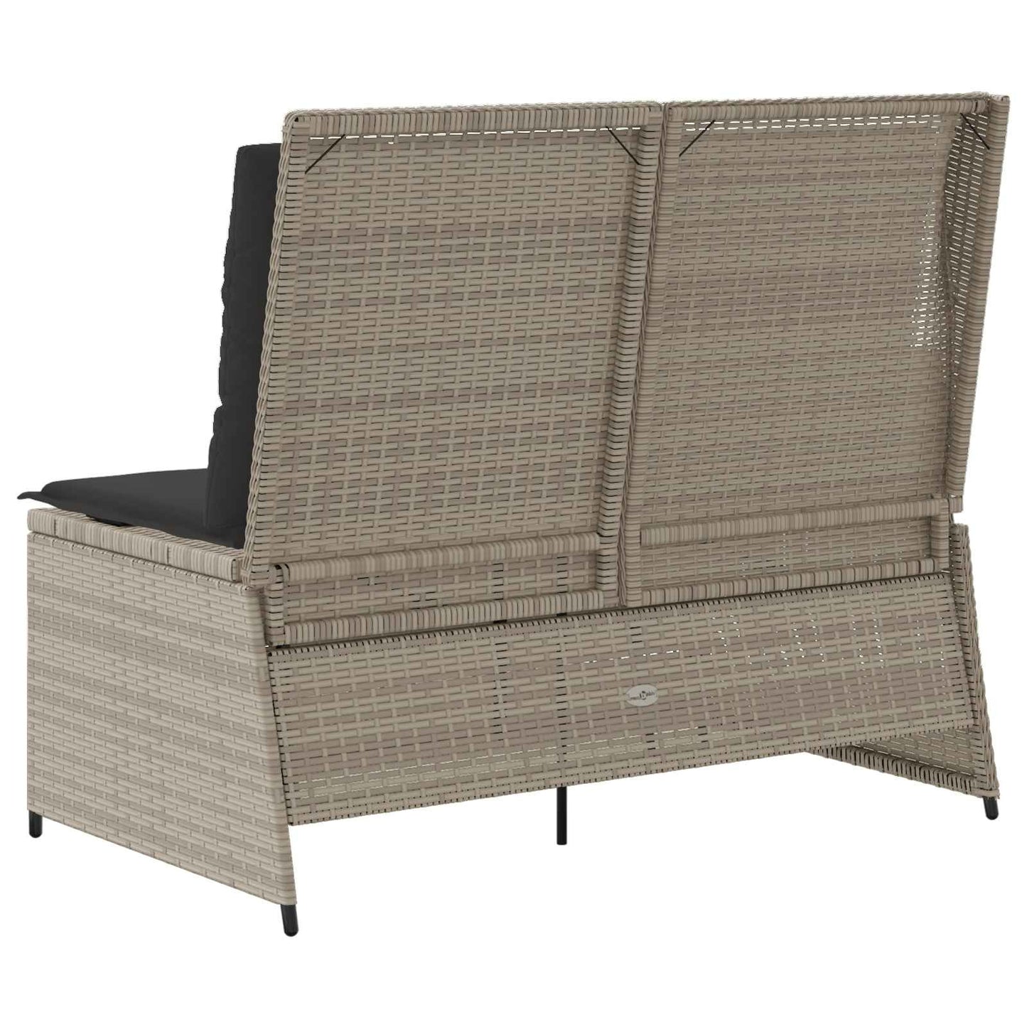 vidaXL Banc de jardin gris clair en résine tressée