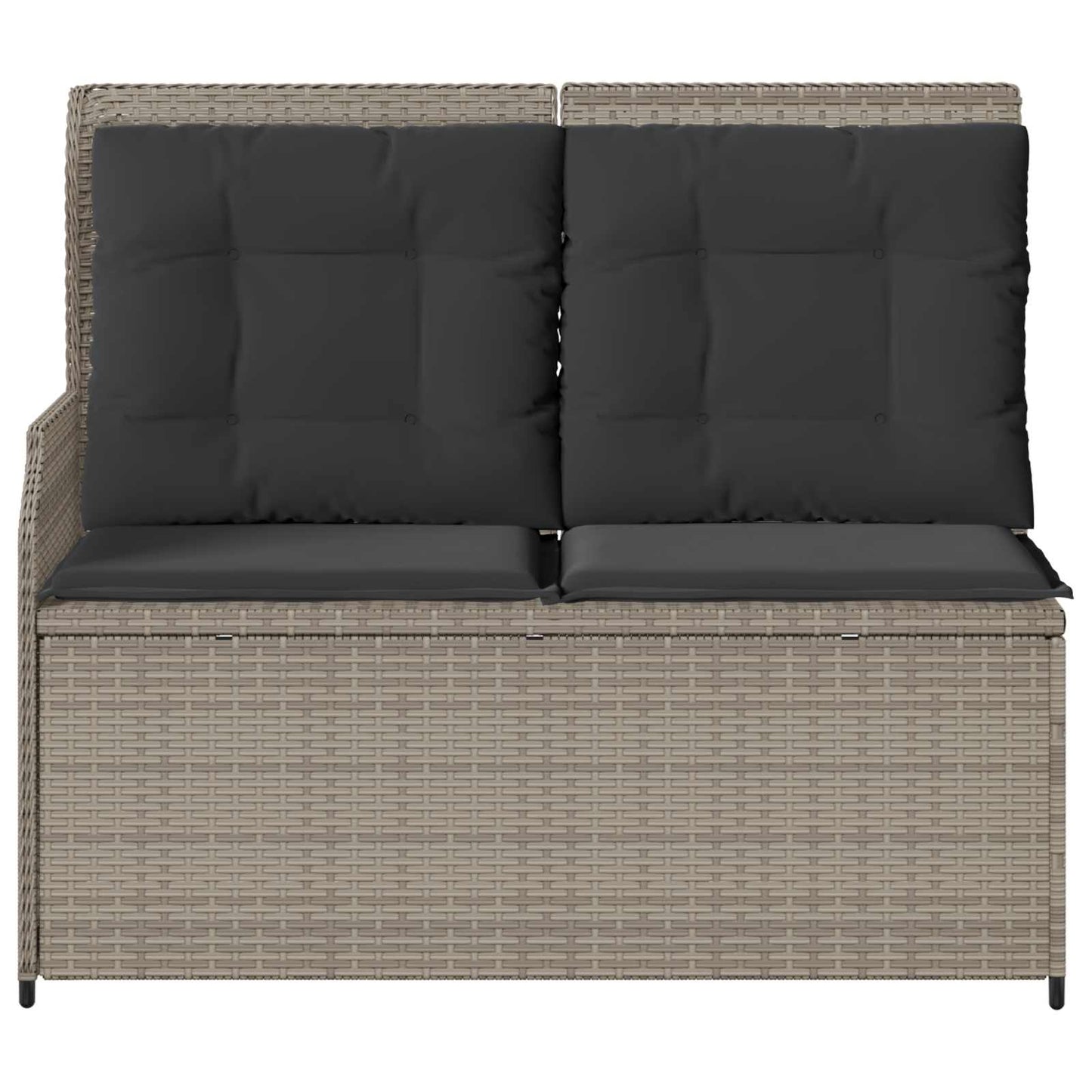 vidaXL Banc de jardin gris clair en résine tressée