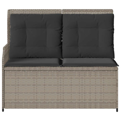 vidaXL Banc de jardin gris clair en résine tressée