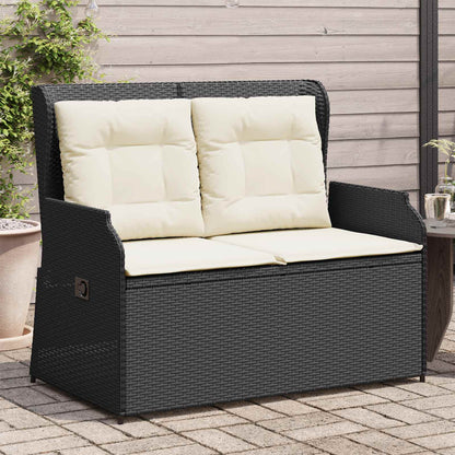 Gartenbank Schwarz Poly-Rattan