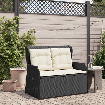 Gartenbank Schwarz Poly-Rattan