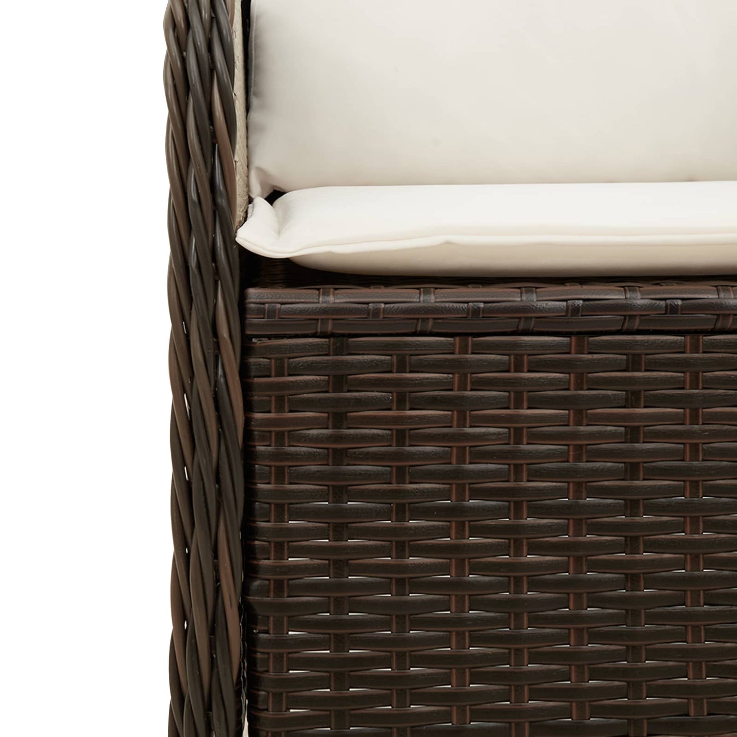 vidaXL Banc de jardin marron en rotin synthétique