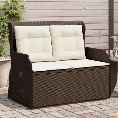 vidaXL Banc de jardin marron en rotin synthétique